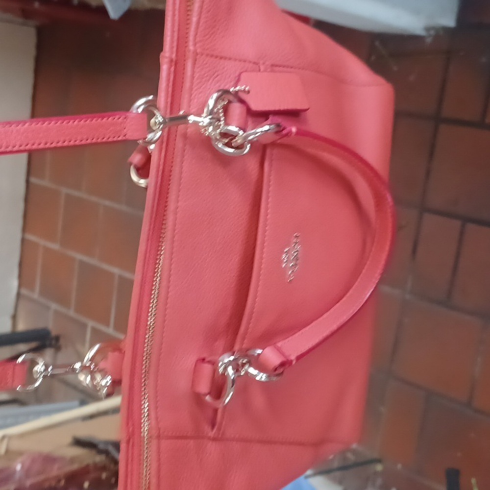 Coach Orange Leather Handbag - Picture 9 of 9